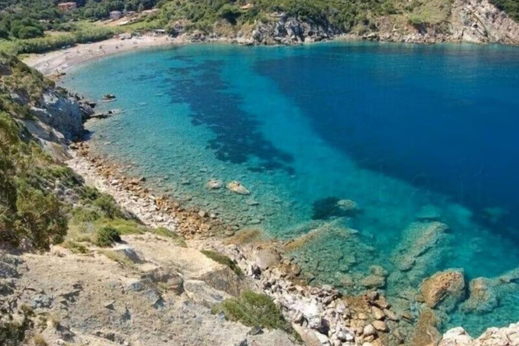 Nisportino, Elba. Bilocale Con Patio Vista Mare. Villa Casa Castagno Exterior photo