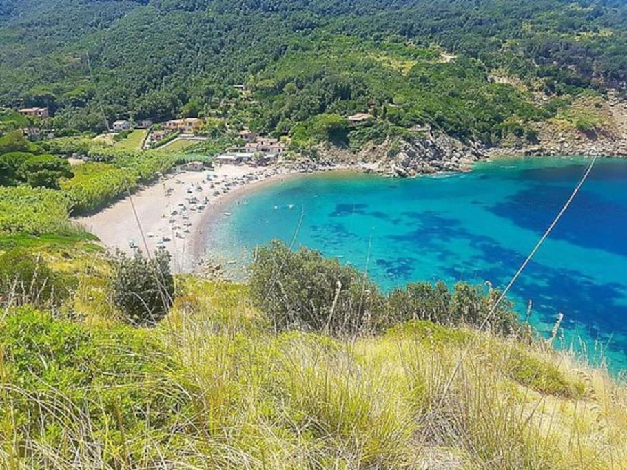 Nisportino, Elba. Bilocale Con Patio Vista Mare. Villa Casa Castagno Exterior photo